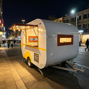 Retro Dessert Trailer Stainless Steel Coffee Truck Fully Equipped Nacho Food <b>Cart</b> - Product Image 3