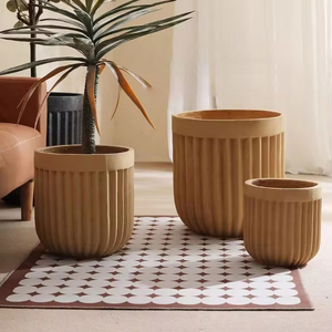 <span class=keywords><strong>Pot</strong></span> de fleurs côtelé minimaliste personnalisé pour balcon, jardin, <span class=keywords><strong>terrasse</strong></span>, bureau, avec plantes vertes, roses, pothos - Product Image 5