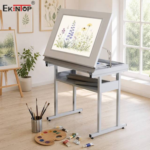 Ekintop School Furniture School Desks Touch Screen Adjustable Drafting Table for Architecture Drafting Drawing Table