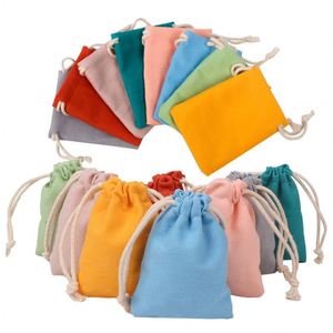 Bolsas de Almacenamiento de Joyería con Cordón de Algodón de Colores Reciclables Personalizadas para Manualidades y Velas - Product Image 1