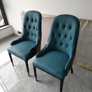 Sillas de madera y cuero para el hogar, diseño de muebles para comedor, patas de plástico, estilo de madera, gruesas, baratas, venta al por mayor, precio de fábrica - Product Image 2