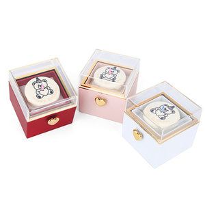 Ours personnalisé fait à la main bougie gâteau boîte-cadeau anneau rotatif pour la Saint-Valentin anniversaire noël fabriqué à la main carré idée cadeau pour - Product Image 1