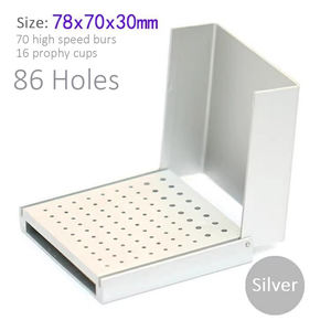 Supporto per Frese Dentali con 86 Fori, per Frese ad Alta Velocità e Contrangolo a Bassa Velocità, Supporto per Pulizia Frese Diamantate, Scatola Sterilizzatrice Autoclave - Product Image 5