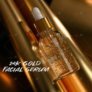 Huati Sifuli RubioAroma Oem Private Label Vegan Anti Wrinkle Facial Age Glow New 24K Gold Rose Oil Face Serum