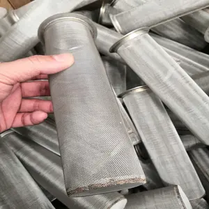 60 80 100 150 200 mesh stainless steel cylindrical wire mesh filter