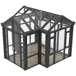Serre solaire en aluminium et verre en forme de L, balcon, patio extérieur, véranda, bâtiments de jardin toutes saisons, revêtement en poudre - Product Image 4