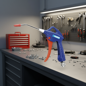 Pistolet à air comprimé Fervi avec buse métallique et gâchette rouge pour des tâches de nettoyage de précision - Product Image 3