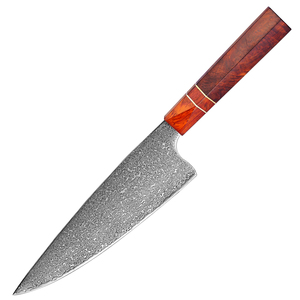 Cuchillo de Carnicero de Acero Damasco de 67 Capas, Cuchillo de Cocina Profesional de Alta Dureza con Mango de Madera Octogonal Estabilizada - Product Image 1