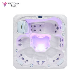 <span class=keywords><strong>Spa</strong></span> en acrylique pour 6 personnes, bain à remous extérieur, jacuzzi extérieur avec jets, éclairage LED coloré - Product Image 6