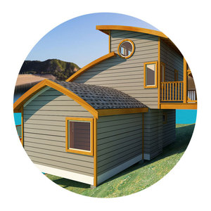 Cabane d'été moderne en bois, bois traité sous pression, structure extérieure pour le camping - Product Image 1