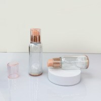 Flacon vide écologique rechargeable pour huiles essentielles et lotions 40ml 60ml, flacon airless en plastique AS, emballage cosmétique personnalisé avec pompe