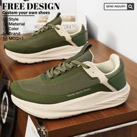 Chaussures de course pour hommes à bout large personnalisées OEM, baskets décontractées en maille respirante, faible MOQ, personnalisation du logo