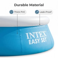 Intex 28101 Easy Set 886L Runder Garten-Familien-Kinder-PVC-Luftpool Tragbarer Aufstellbarer Outdoor-Aufblasbarer Schwimmpool