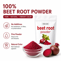 Poudre de Betterave Séchée par Pulvérisation, Poudre de Jus de Betterave Rouge Soluble dans l'Eau, Ingrédient pour Boissons, Marque Privée, OEM, ODM, Vente en Gros, Fourniture en Vrac