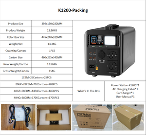 สถานีไฟฟ้าพกพา 1200W 1008Wh แบตเตอรี่ LiFePO4 ช่องเสียบ AC พลังงานแสงอาทิตย์ ชาร์จเร็ว สำหรับกรณีฉุกเฉิน ภัยพิบัติ ครอบครัว แคมป์ปิ้ง รถยนต์ - Product Image 3