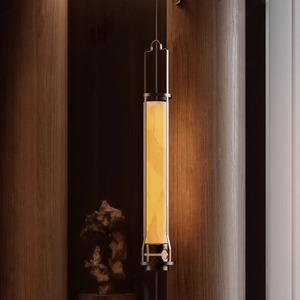 Imitation Marble <b>Wall</b> Lamp Led <b>Light</b> E27 <b>Switch</b> Control For Living Room Hallway New Chinese Style - Product Image 1
