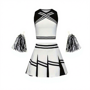 Uniforme de Animadora Personalizado con Pedrería para Adolescentes, en Poliéster, Resistente y Elástico, con Logotipo Frontal para Equipos - Product Image 1