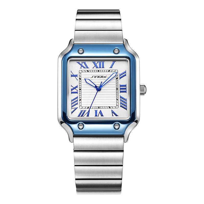 Silver blue white