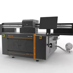 Mesin cetak akrilik keramik menyembuhkan LED Format besar industri Ricoh Gen5 kepala cetak UV Flatbed Printer 1610