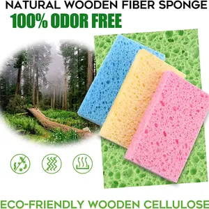 Esun Eco Dish Sponge Compressed Biodegradable Cellulose Sponges Non-Scratch Natural Dish Sponge For Limpieza De Cocina