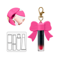 Étui à rouge à lèvres en silicone personnalisé à marque privée, étui à baume à lèvres, pochette porte-clés – Promotion mode multi-occasions