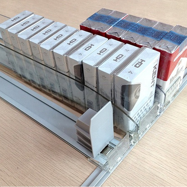 Store POS Tobacco Cigarettes Pushers,Cigarettes Pusher Display,Spring Loaded Shelf Pusher From Factory