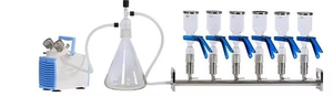 Collettore di Filtrazione a Solvente in Acciaio Inox a 3 Vie per Filtrazione Sottovuoto - Product Image 2