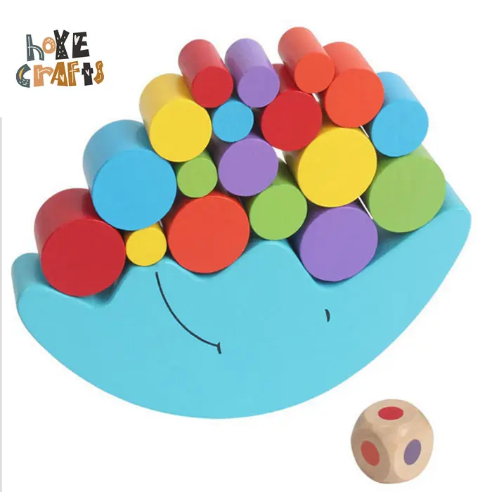 Balancing Moon Blocks Children Educational toys, kids wooden moon of balance board games, Models Building Toy