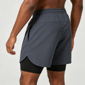 <span class=keywords><strong>Pantaloncini</strong></span> Sportivi Estivi da <span class=keywords><strong>Uomo</strong></span> <span class=keywords><strong>2</strong></span>-<span class=keywords><strong>in</strong></span>-<span class=keywords><strong>1</strong></span> <span class=keywords><strong>in</strong></span> Seta Ghiacciata, Doppio Strato ad Asciugatura Rapida per Allenamento, Corsa e Fitness - Product Image 6