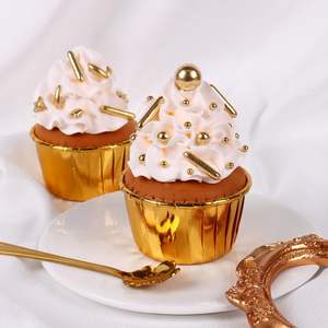 500G <strong>Gold</strong> Silver Pearl <strong>Sprinkles</strong> Candy Pearl Sugar Beads Edible Pearls for <strong>Cake</strong> Decorating Cupcakes Cookies - Product Image 5