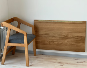 202407 लकड़ी की दीवार काम डेस्क, तह डेस्क, घर कार्यालय मजबूत डेस्क - Product Image 2