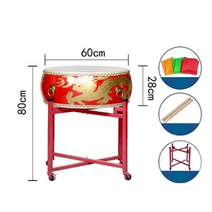 Grande Tamburo in Legno Massiccio con Pelle di Vacca di Prima Qualità per Danza e Creazione di <span class=keywords><strong>Ritmo</strong></span> - Tamburo del Drago Cinese - Product Image 5