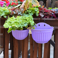 AAA356 Pot de fleurs décoratif de jardin coloré, conteneur, balcon, crochet en plastique, pot de fleurs suspendu, pot de fleurs mural