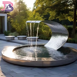 Rideau d'<span class=keywords><strong>eau</strong></span> en acier inoxydable avec grand miroir LED pour extérieur, décoration publique carrée d'hôtel, <span class=keywords><strong>fontaine</strong></span> d'<span class=keywords><strong>eau</strong></span> avec cascade - Product Image 5
