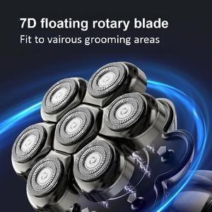 CITICITY Professional 7-Head <b>Shaver</b> for Men IPX7 Waterproof LED Display Screen Rechargeable Electric <b>Shaver</b> for <b>Face</b> and Body - Product Image 3