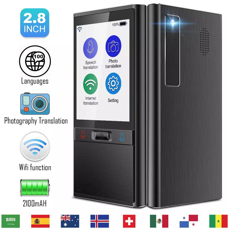 2019 оптовик 106 языков Сенсорный Экран Мгновенный переводчик устройства искусственного интеллекта голосовой переводчик