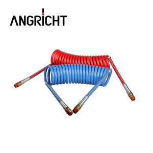 Tubo a Spirale per <span class=keywords><strong>Freni</strong></span> ad Aria Tipo Americano, Parti per Camion, Set Rosso e Blu da 12 Piedi, Tubo Doppio in Nylon PA12 - Product Image 2