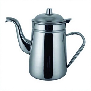 Stainless Steel Premium High- Quality CONICAL <b>TEA</b> <b>POT</b> Modern Conical <b>Tea</b> <b>Pot</b> in Gift Box With Mirror - Product Image 1