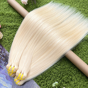 Paquetes de Cabello Humano Liso Rubio 613 al por Mayor, Doble Trama, Cutícula Alineada, Cabello Virgen Brasileño Liso Sedoso para Tejer - Product Image 5