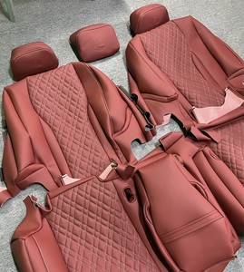 Funda Universal para <span class=keywords><strong>Asiento</strong></span> de <span class=keywords><strong>Coche</strong></span> de PVC Negra y Roja, Impermeable, de Cuero PU, Juego Completo para Audi A6 C7 C6, Funda Protectora - Product Image 5