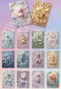 YQB Wholesale Pokemond Metal Card 3D Relief CardCollectible TCG Trading Carrom Blind Apanese Funny Fan Art BoxBoard Mystery Box - Product Image 6