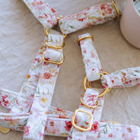 Ensemble de harnais pour chien Sunraymascota en coton premium avec design personnalisé, ajustement confortable, fermeture à boucle, motif uni, en stock