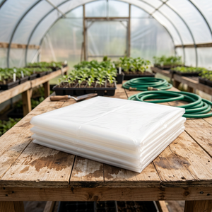 Lámina de Plástico Blanca Grande de Doble Capa de PE para Invernadero Agrícola, Cubierta para Túnel de Cultivo y Protección de Cultivos - Product Image 3