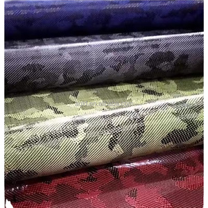 3K 240G DIY automobile moto modifié casque surface rouge camouflage motif <span class=keywords><strong>kevlar</strong></span> <span class=keywords><strong>fibre</strong></span> de <span class=keywords><strong>carbone</strong></span> mélangé tissu - Product Image 6