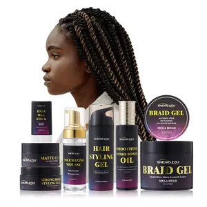 Private Label Unisex Loc Braid Gel Forte Segure Organic Loc Edge Control Wax Hair Gel Para Tranças