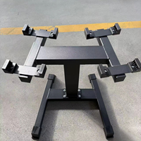 Support de rangement robuste et réglable pour haltères de musculation à domicile, capacité 2 paires, en acier