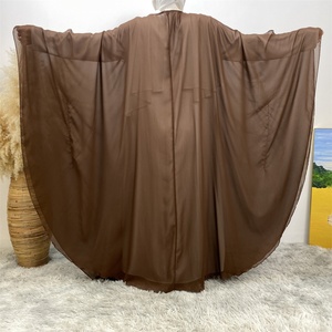 6739 #   Caftán de Chifón de Alta Calidad con Diseño de Lujo para Eid, Abayas Abiertas Africanas para Mujer con Pedrería, 5 Colores - Product Image 5
