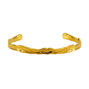 Zogxin Irregular Lava <b>Bracelet</b> Gold Silver <b>Adjustable</b> Women's Jewelry Fashion Cuff <b>Bracelet</b> - Product Image 5