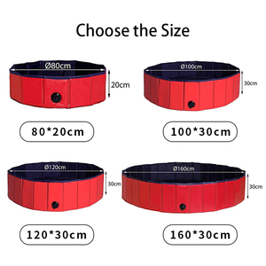 ZMaker Portable 80/100/120/160 cm Piscine <span class=keywords><strong>Pour</strong></span> Animaux de Compagnie <span class=keywords><strong>pour</strong></span> Chiens de Grande Taille Pliable <span class=keywords><strong>Chien</strong></span> Bain <span class=keywords><strong>Baignoire</strong></span> - Product Image 2