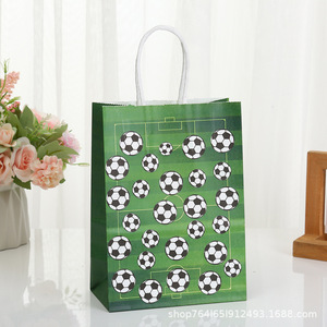 Bolsas de Papel Kraft Personalizadas al por Mayor, OEM, ODM, Serie Fútbol Creativa, Bolsas de Mano y Bolsas de Papel Inspiradas en el Deporte - Product Image 4